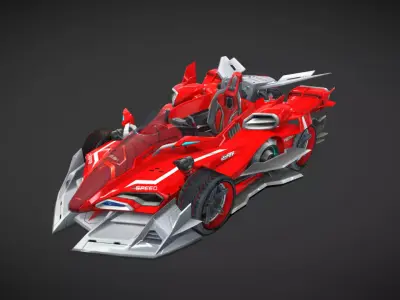 King Race Car 3d Model 3D model