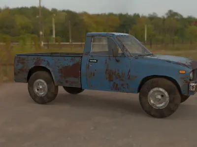 Rusted Car Low-poly 3D model by holy360