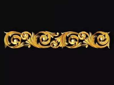 Central decor ornament for furniture 3D model 502