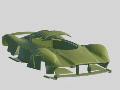 Aston Martin Valkyrie 2018 Printable Body 3D print model