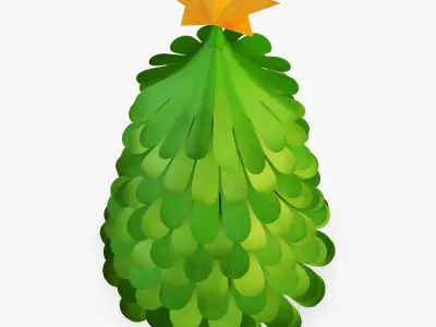 Christmas Tree Paper v 2 3D model