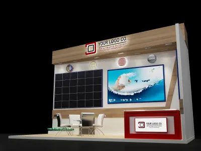Booth Exhibition Stand a620b 3D model