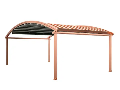Motorized Pergola 4 copper matte 3D model