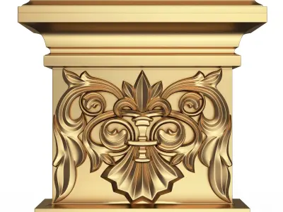 Collection of Capitals 03 Low-poly 3D model