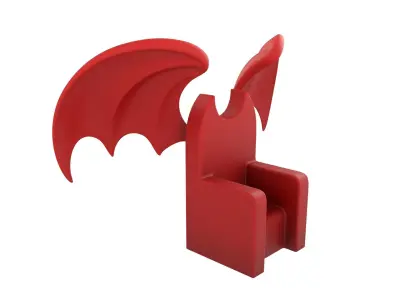 Furniture001 Bat Throne 3D model