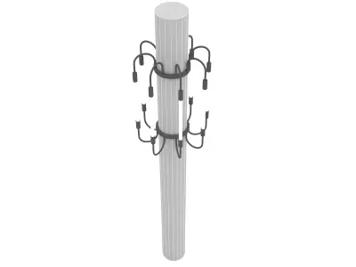 modern illuminated column Low-poly 3D model