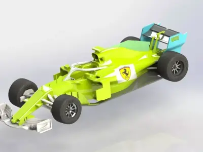 Mercedes-Ben 2018-Racing car 01 3D model