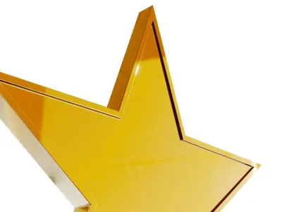 star gold Low-poly 3D model