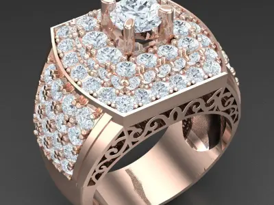 Luxury Men Rings Designs 5MR028 3D print model