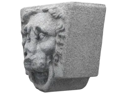 Lion Head Low-poly 3D model