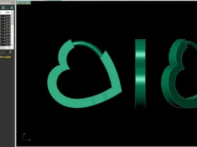 Heart Earrings Nd 3D print model