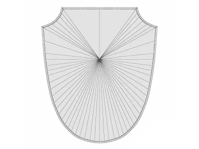 Brass Wall Mirror 3D model
