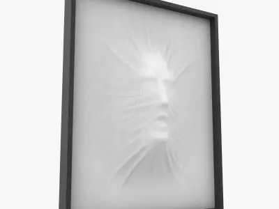 Art object composition face wall 3D model