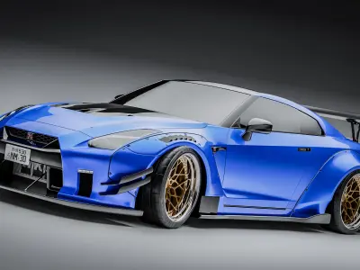 Nissan GTR R35 Liberty Walk Type 2 3D model