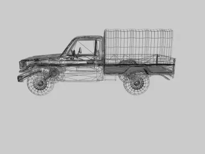 Toyota land cruiser truck 3D model