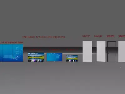 3D Furniture Pack for Fair and Exhibition Stands Low-poly 3D model