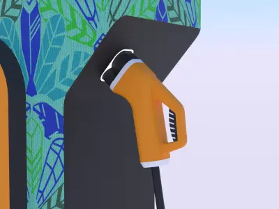 EV charger IX PBR 8K 3D model