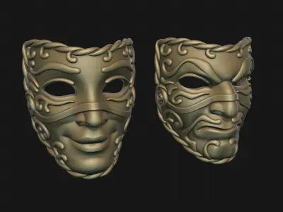 Theater Masks 3D print model