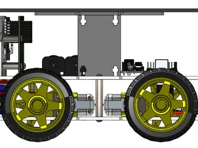 Intelligent robot vehicle 3D print model