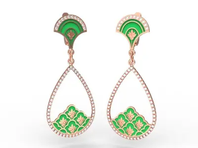 Drop earrings 3D print model