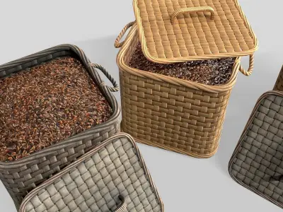 Basket 10 Low-poly 3D model