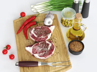 Still Life Black Angus Steak 3D model