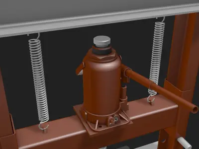 Hydraulic Bench Press 3D model