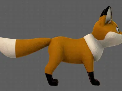Dog base cartoonV10 Low-poly 3D model
