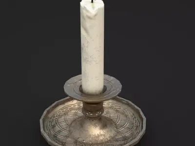 Candle holder - holder Free low-poly 3D model