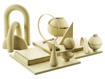 009 geometric figure set for the coffe table 002 3D model