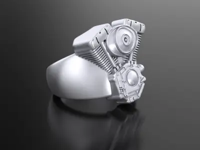 Ring Harley Davidson motors  3D print model