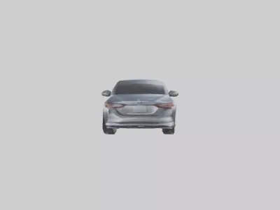 Hightech Hybrid Sedan model Low-poly 3D model