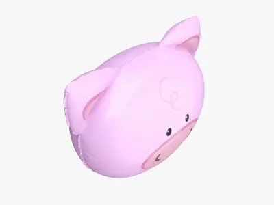 Foil decoration balloon 03 Pig 3D model