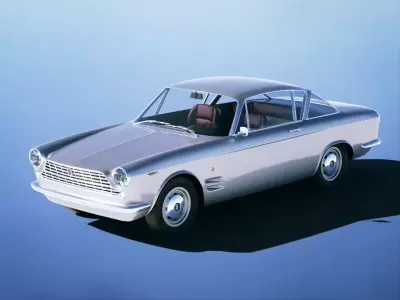 Fiat 2300 S Coupe 1961 Low-poly 3D model