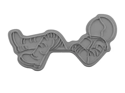 Astronaut Neon Sign 3D model
