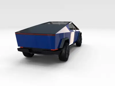Tesla Cybertruck Blue 3D model