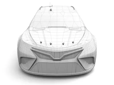 Toyota Camry XSE NASCAR Low-poly 3D model