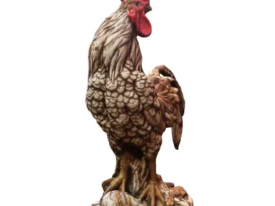 rooster sculpture 2 3D model