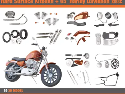 harley davidson xl 53c 1200 cc 3D model