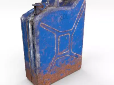 Jerry Can Low Poly Weathered 3 PBR Low-poly 3D model