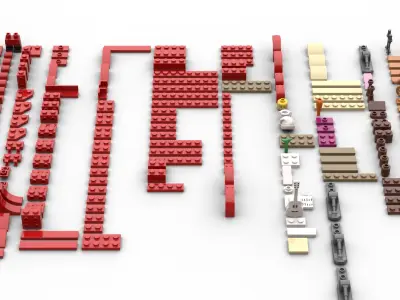 TwindBricks3D - 40499 Santa-Sleigh 3D print model