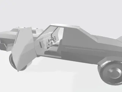 hydraulic lowrider cars Low-poly 3D model