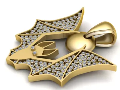 HIP HOP BAT PENDANT 3D PRINTABLE MODEL  3D print model