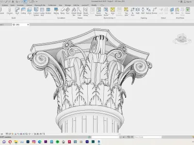 Classic Column Revit Family 3D model