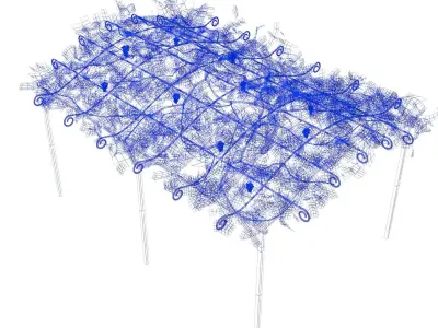 Vine pergola 3D model