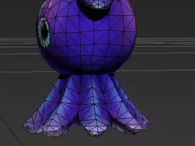 octopusling Low-poly 3D model