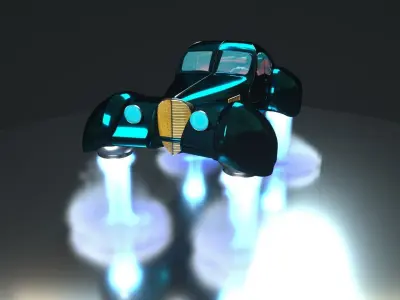 Bugatti type 57  futuristic special edited 3D model