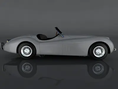 Jaguar XK 120 Low-poly 3D model