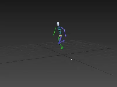 Running 4 person 3D model