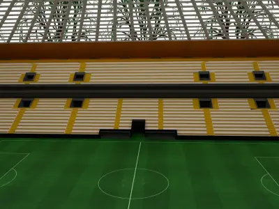 Football Stadium Low-poly 3D model 11